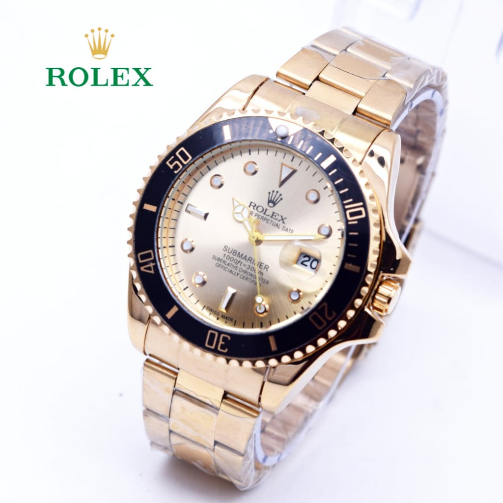 Jual Jam Tangan Pria Analog Rolex Submariner Tahan Air Dengan Tanggal