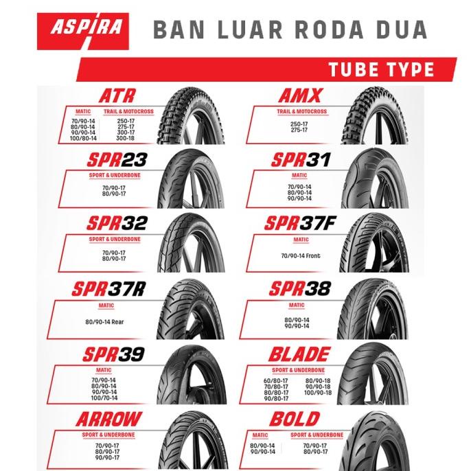 Jual Aspira Spr R Rear Tube Type Ban Motor Vario Beat