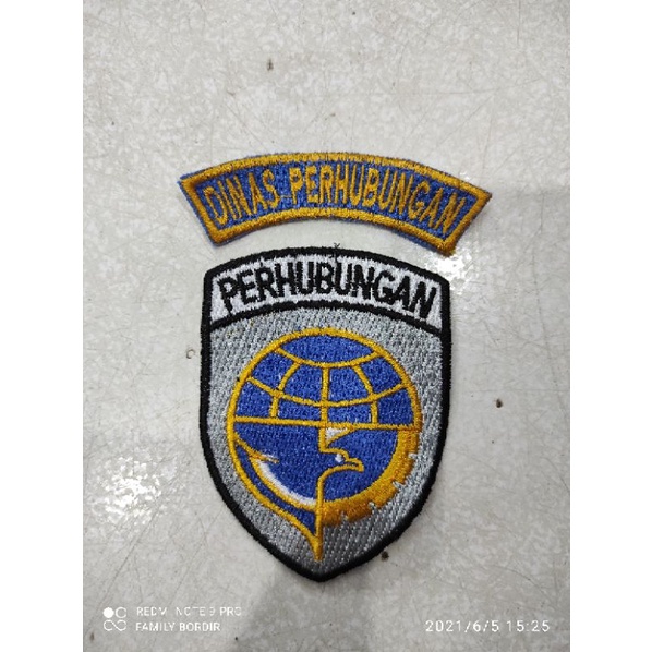 Jual Set Logo Dinas Perhubungan Dishub Bordir Patch Emblem Logo