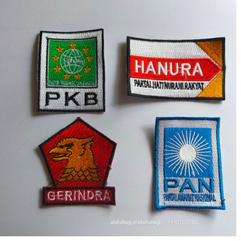 Jual Logo Partai Pkb Hanura Gerindra Pan Bordir Shopee Indonesia