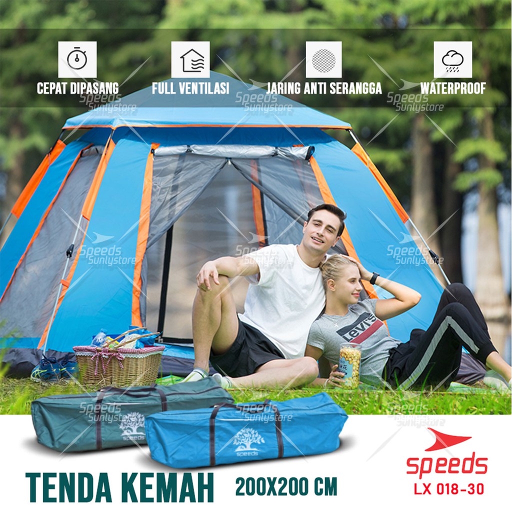 Jual Speeds Tenda Camping Lipat Orang Tenda Manual Outdoor Indoor