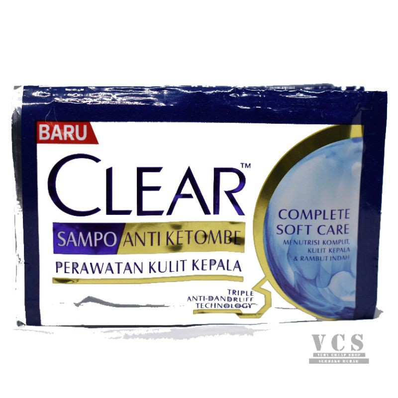 Jual Sampo Clear Sachet Anti Ketombe Complete Soft Care Sachet