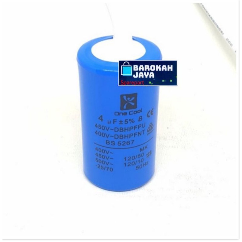 Jual Kapasitor Mesin Cuci 4 Uf Bulat Single Capacitor Pompa Air 4 Mikro