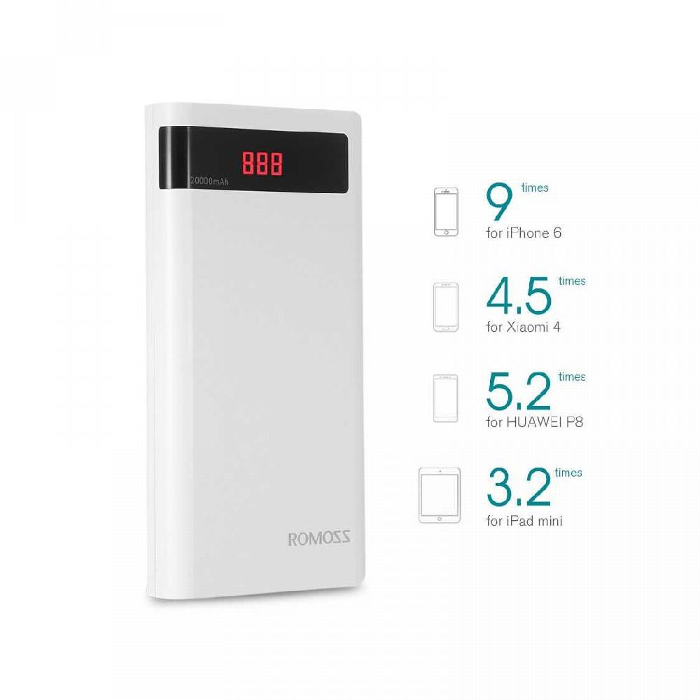 Jual Romoss Sense 6P Power Bank LCD 2 Port 20000mAh ORIGINAL Shopee