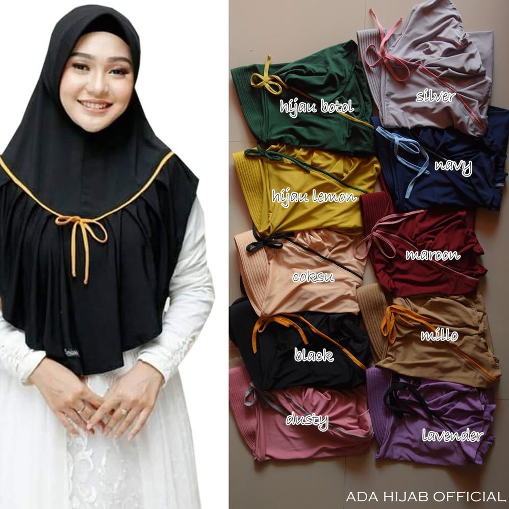 Jual Aneka4 Jilbab Khimar MEDINA Bergo Instan List Jersey Hijab