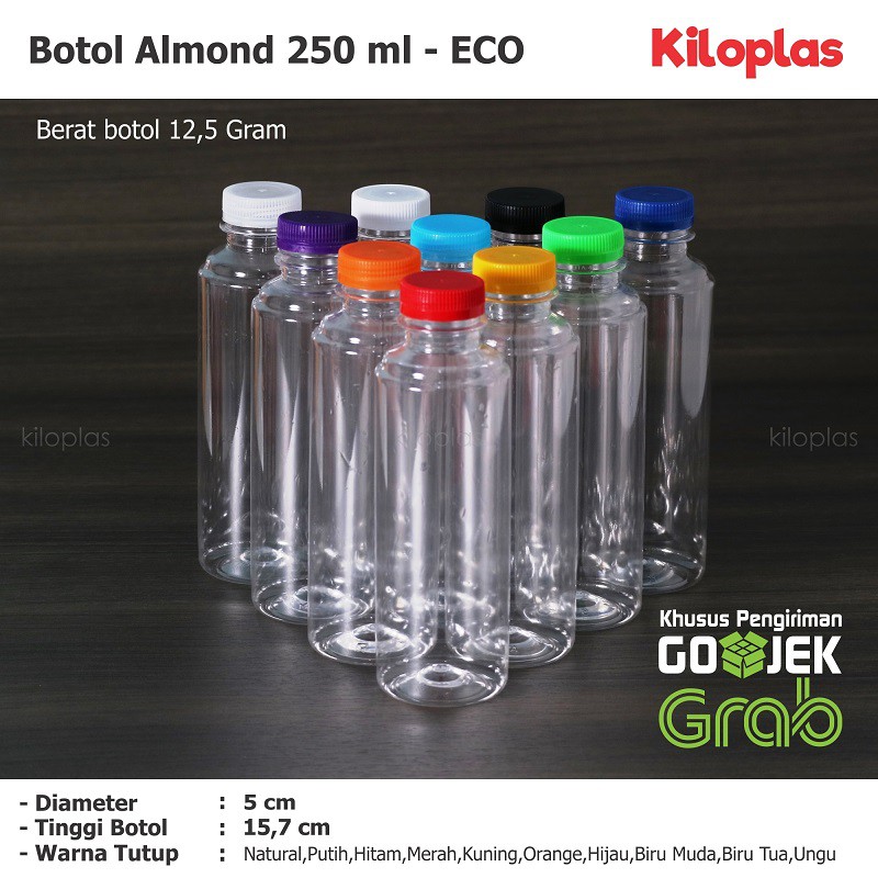 Jual Botol Almond Ml Botol Plastik Ml Ekonomis Gojek Grab