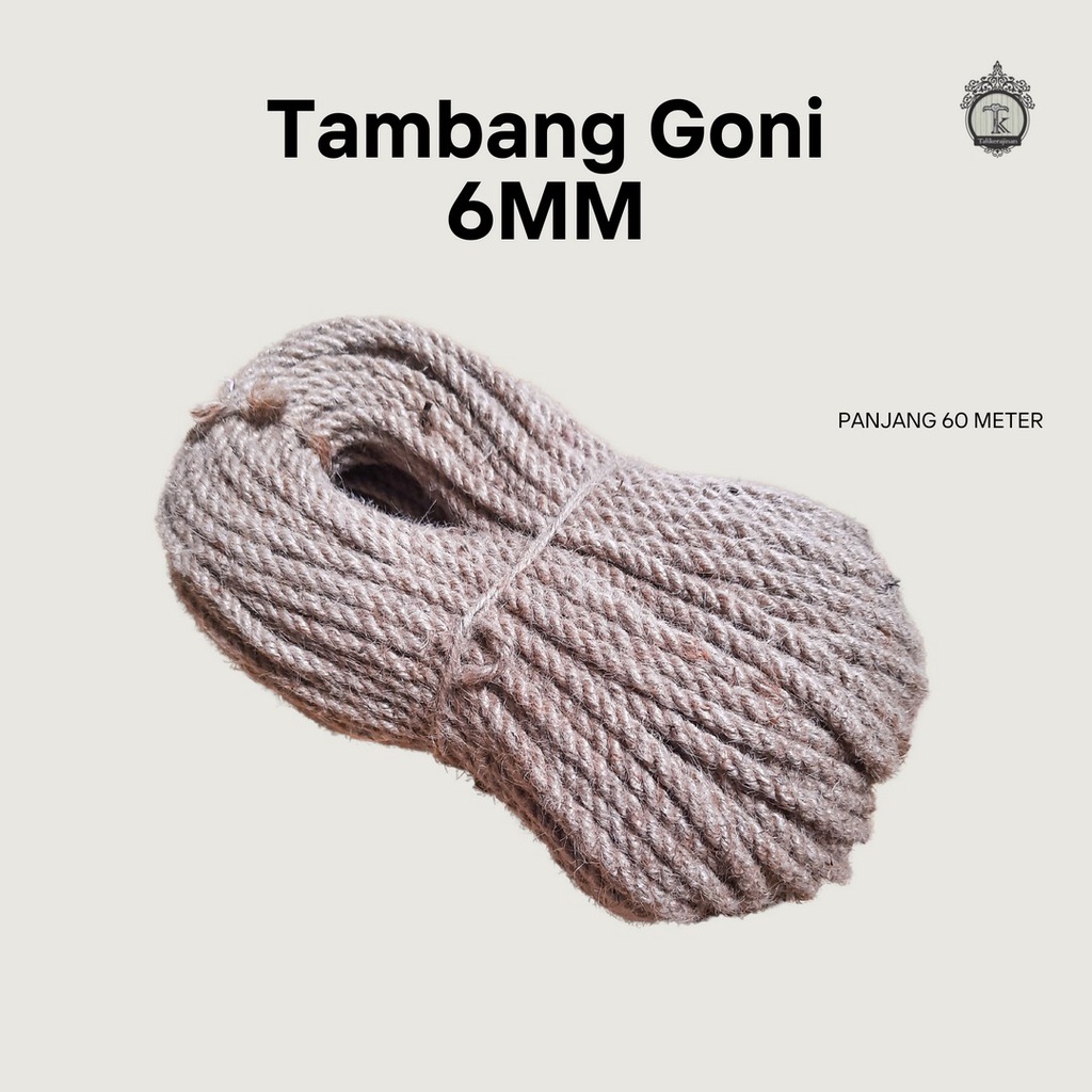 Jual Tali Tambang Goni 6mm 60 Meter Tali Dadung Tali Rami Shopee