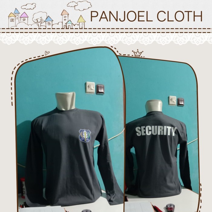 Jual E Rmj Kaos Lengan Panjang T Shirt Baju Keren Satpam Security