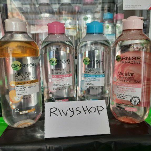 Jual GARNIER MICELLAR WATER PINK BLUE OIL INFUSED CLEANSING WATER