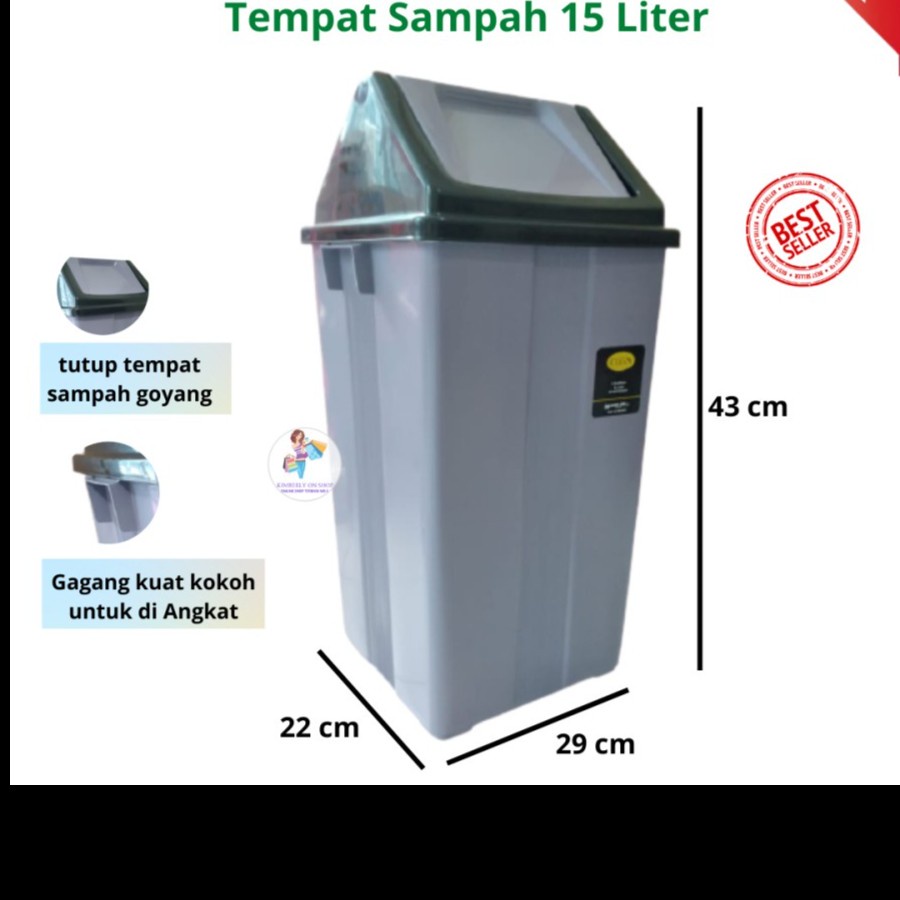 Jual Tempat Sampah Liter Dustbin Keranjang Sampah Shopee Indonesia