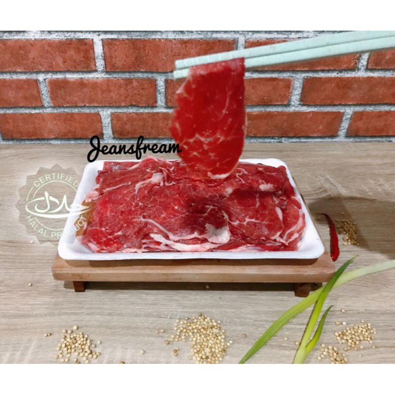 Jual Beef Slice Teriyaki Daging Sapi Slice Rendah Lemak Aus Sukiyaki