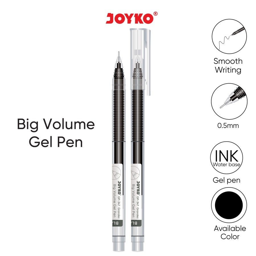 Jual Gel Pen JOYKO 0 5mm GP347 Pak 12pcs Pena Gel JOYKO GRANDEZ Pulpen