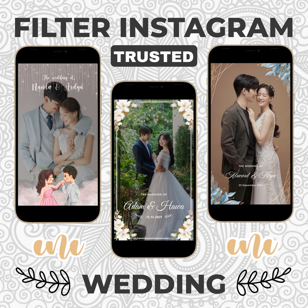 Jual FILTER INSTAGRAM WEDDING PERNIKAHAN JASA BUAT FILTER IG FB