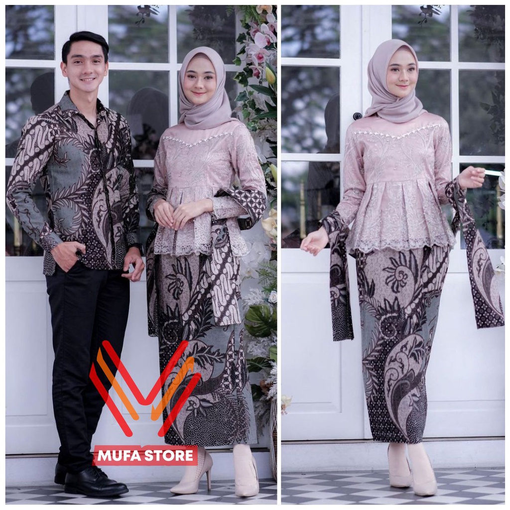 Jual Batik Couple Kebaya Modern Kebaya Tunik Tunangan Wisuda Kondangan