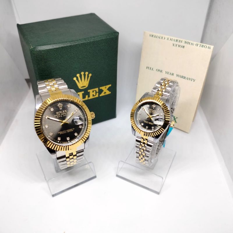 Jual Grosir Jam Tangan Fashion Rolex Couple Varian Tanggal Aktif