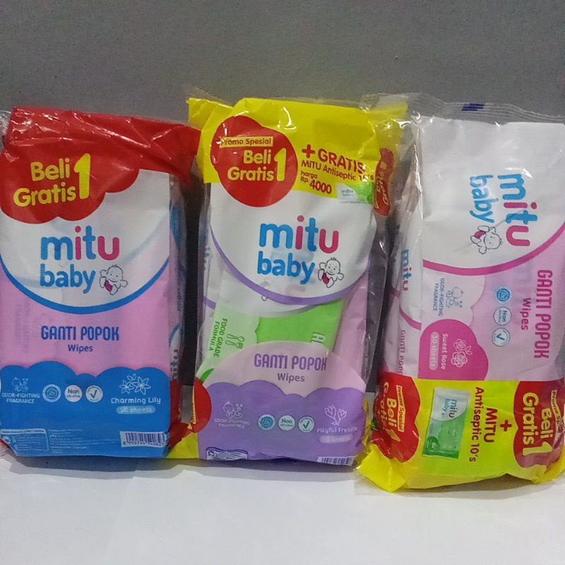 Jual Mitu Baby Ganti Popok Wipes 50 Sheets Shopee Indonesia