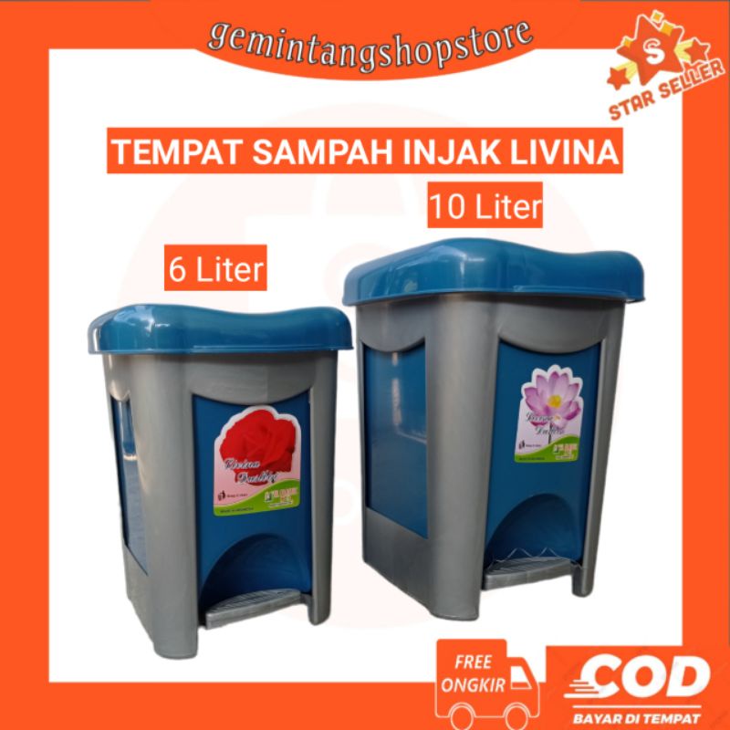 Jual Tempat Sampah Injak Plastik Livina Tempat Sampah Kamar Ekonomis