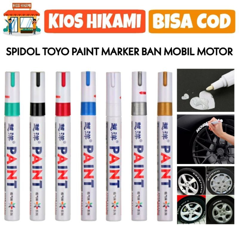 Jual Spidol Toyo Paint Marker Permanent Waterproof Pen Pewarna Warna