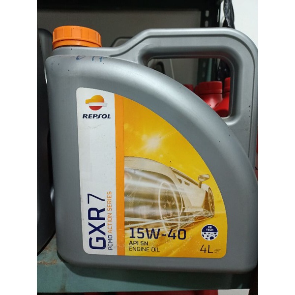 Jual OLI MESIN REPSOL GXR7 PCMO 15W 40 API SN GALON 4 LITER ORIGINAL