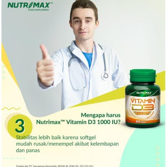 Jual Nutrimax Vitamin D Iu Vitamin Tulang Gigi Imunitas