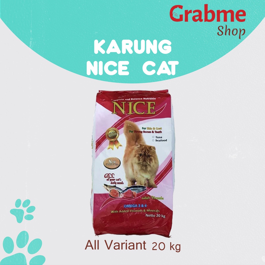 Jual Makanan Kucing Kering Nice Cat All Variant 20 Kg GRAB GOSEND