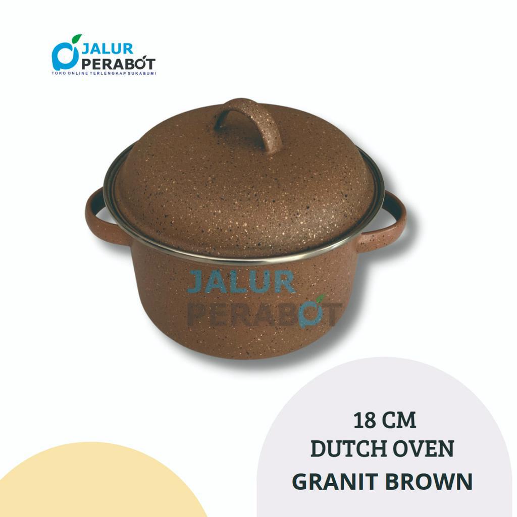 Jual Panci Dutch Oven Do Granit Brown Cm Dan Cm Panci Rebus