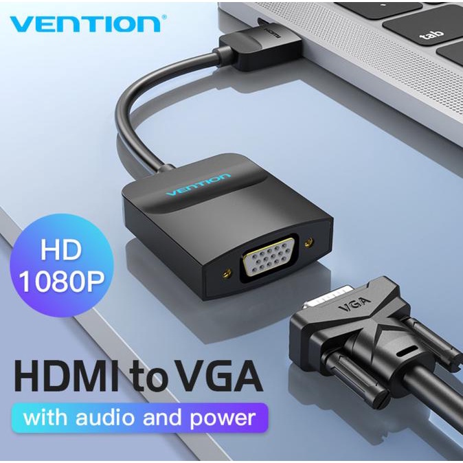 Jual Vention Konverter Adapter Hdmi To Vga With Audio Usb Cable