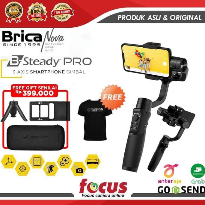 Jual Gimbal Smartphone Stabilizer Brica B Steady PRO 3 Axis Hitam