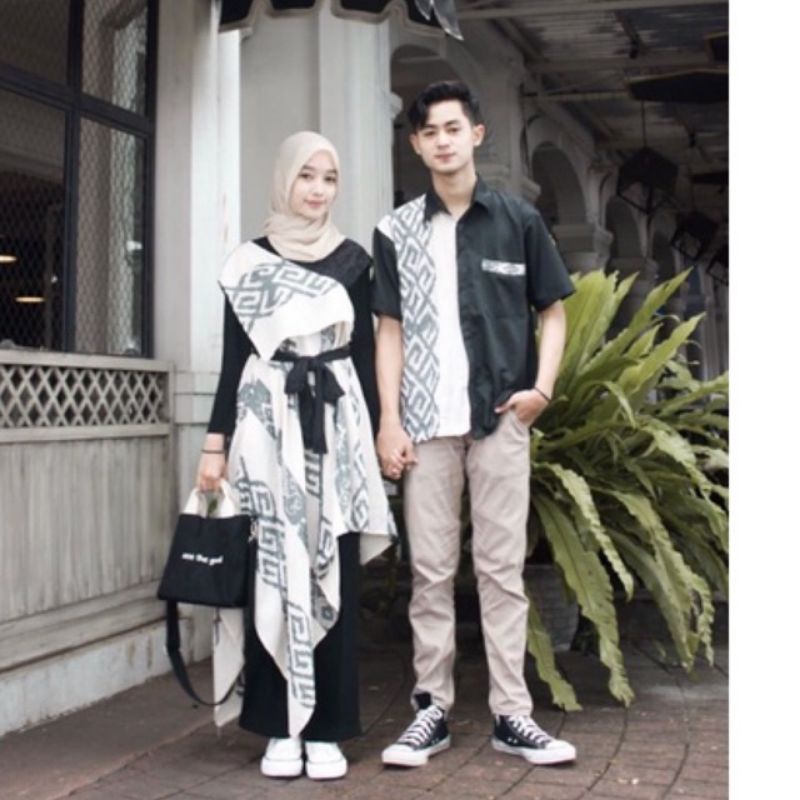 Jual Couple Siera Dress Ivory Tenun Ikat Asli Couple Tenun Shopee