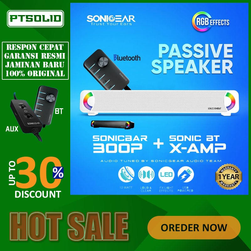 Jual Sonicgear Sonicbar 300p Speaker Bluetooth With FX Light Effects