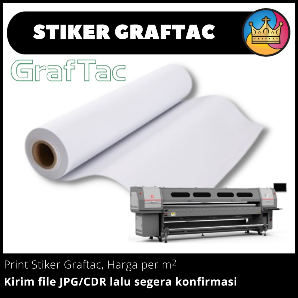 Jual Print Indoor Cetak Stiker Sticker Bahan Vinyl Vinil Graftac