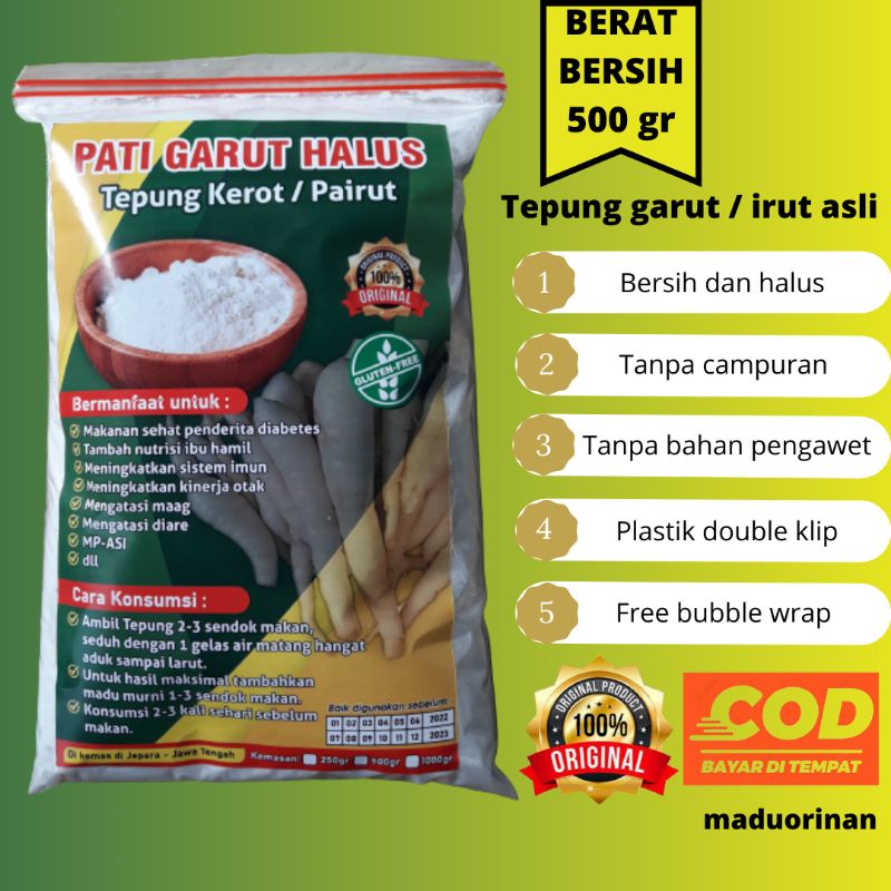 Jual Pati Garut 500gr Asli Organik Untuk Asam Lambung Obat Maag Alami