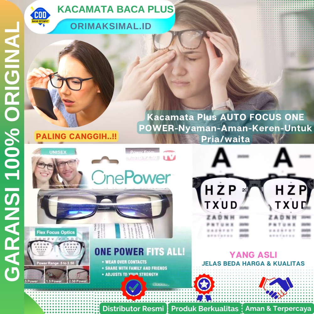 Jual Kacamata Baca Plus Auto Focus Kaca Mata Ajaib Multifungsi Fokus