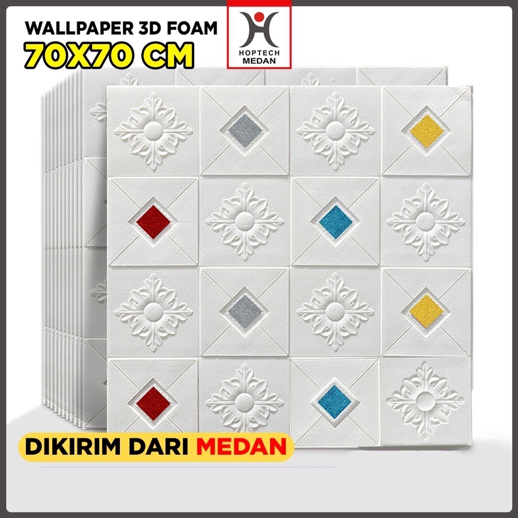 Jual Wallpaper D Foam Batik Wallpaper Dinding D Motif Foam Batik