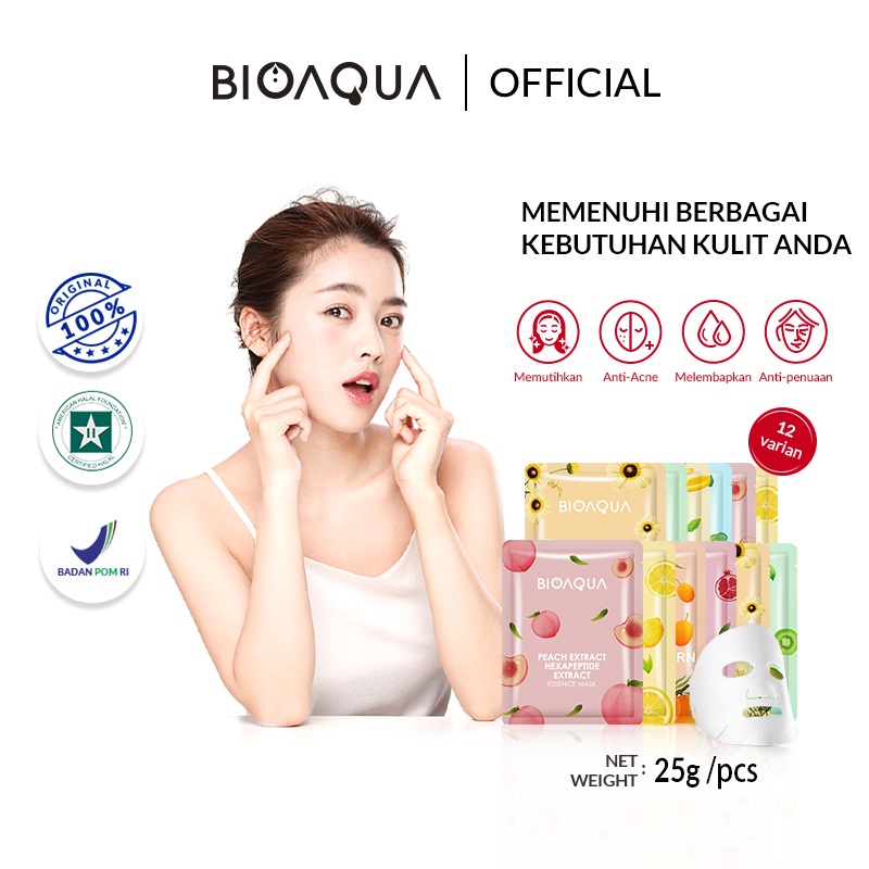 Jual Bioaqua Natural Skin Care Mask Masker Sheet Mask Sheet Masker