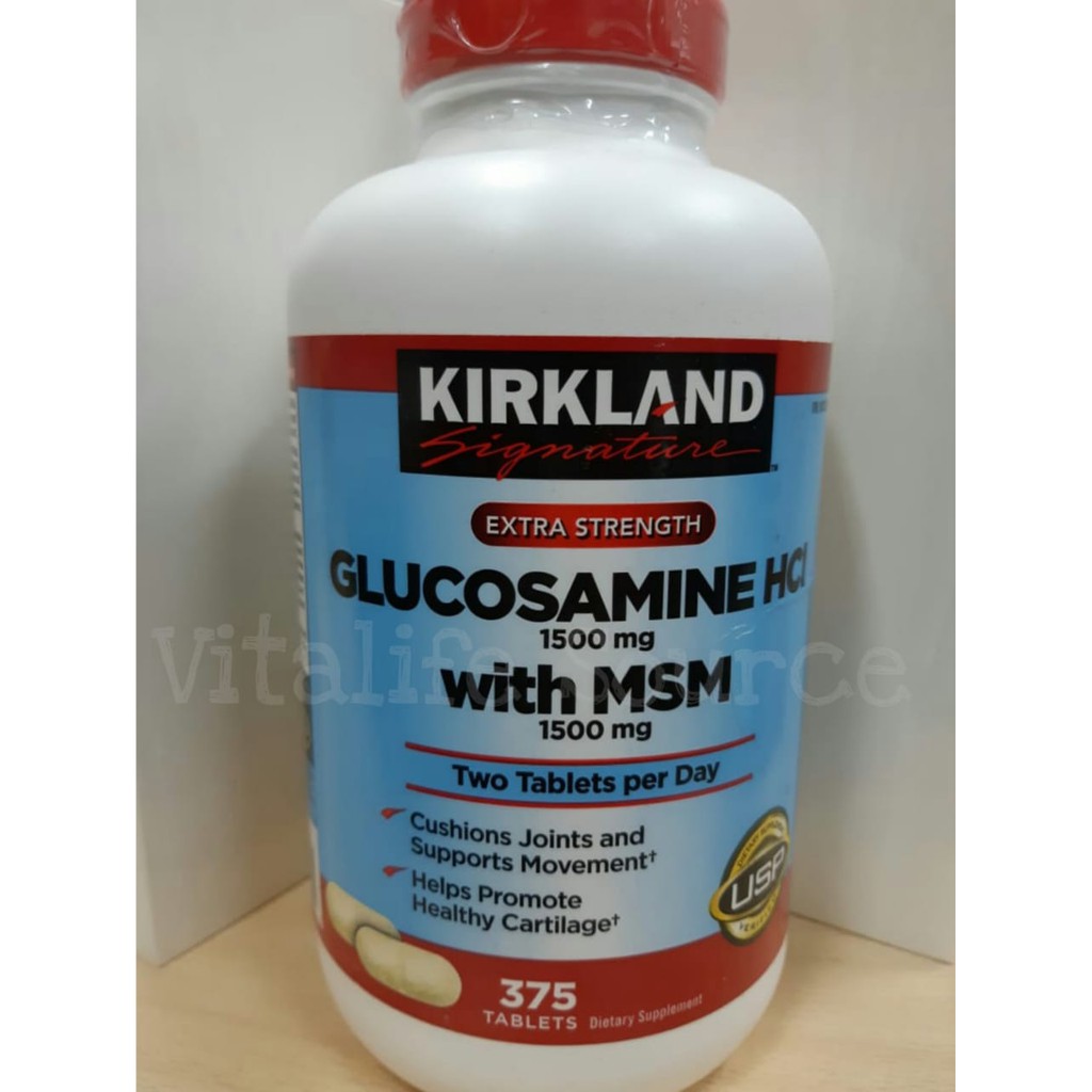 Jual Kirkland Signature Extra Strength Glucosamine HCI 1500mg 375 Tabs