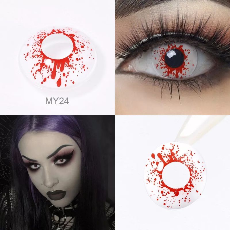 Jual Softlens Cosplay Halloween Series White Lensa Kontak Halloween