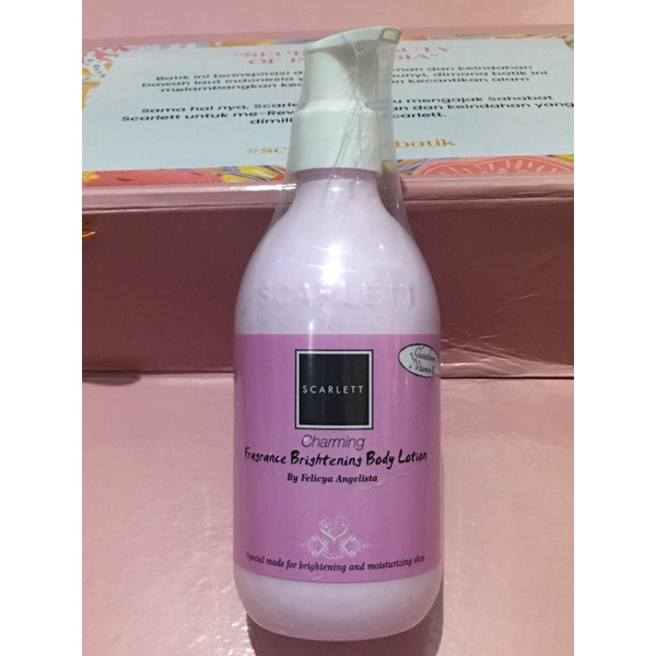 Jual Original Scarlett Brightening Fragrance Body Lotion Charming