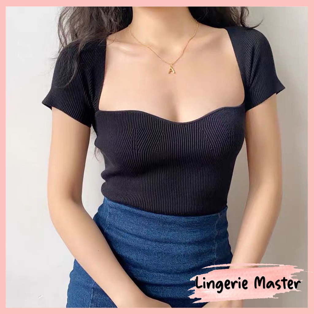 Jual LINGERIE MASTER T 12 Crop Top Atasan Tanktop Pakaian