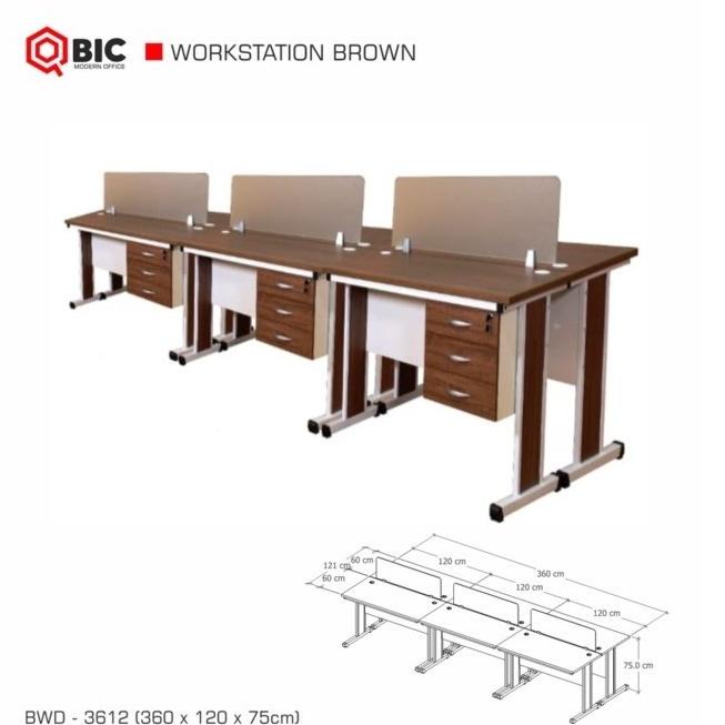 Jual Meja Partisi Kantor Workstation Staff Orang Seater Meja Qbic