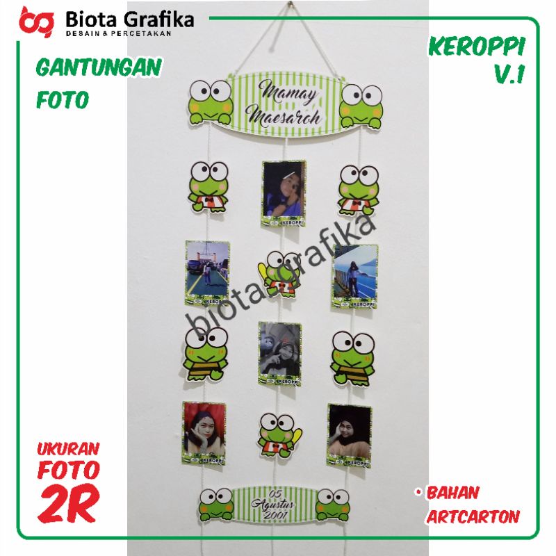 Jual Gantungan Foto Keroppi Hanging Door Gantungan Pintu Keroppi