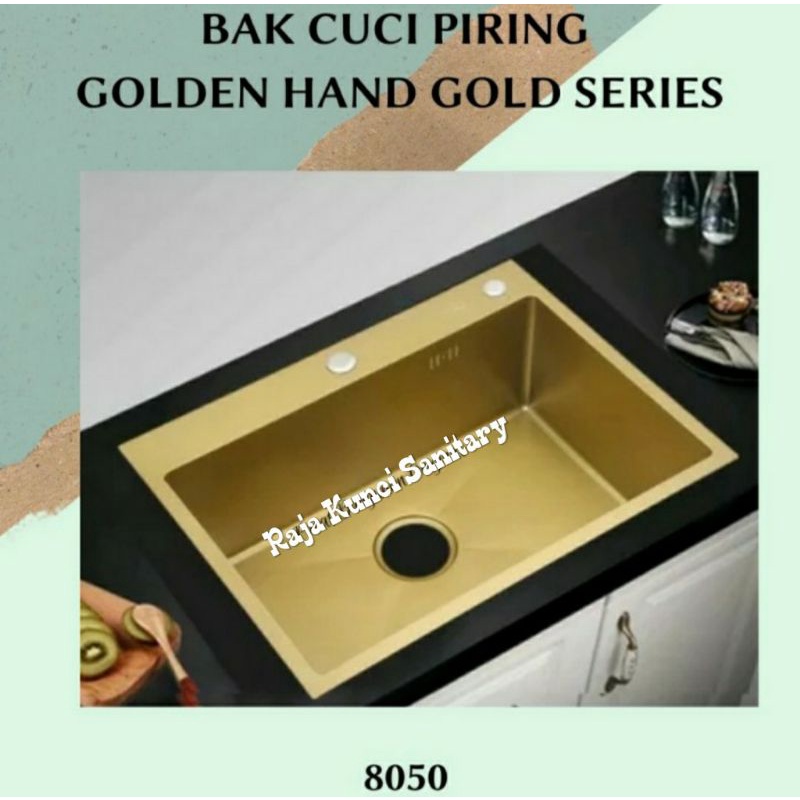 Jual Kitchen Sink 8050 Gold Onan Golden Hand Bak Cuci Piring 8050