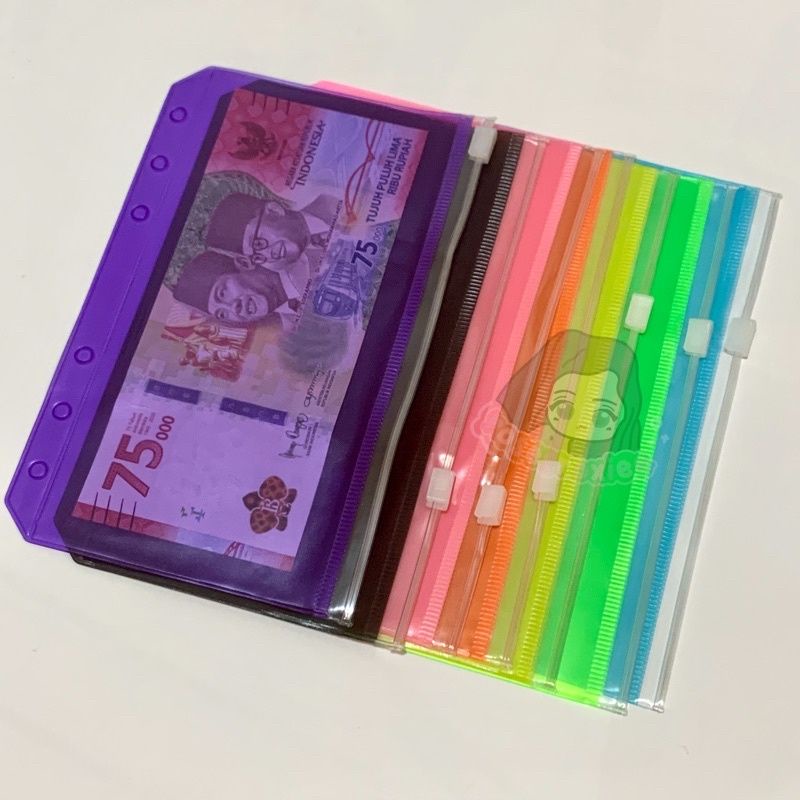 Jual Ziplock Binder A A Transparan Warna Gliter Per Pcs Ecer