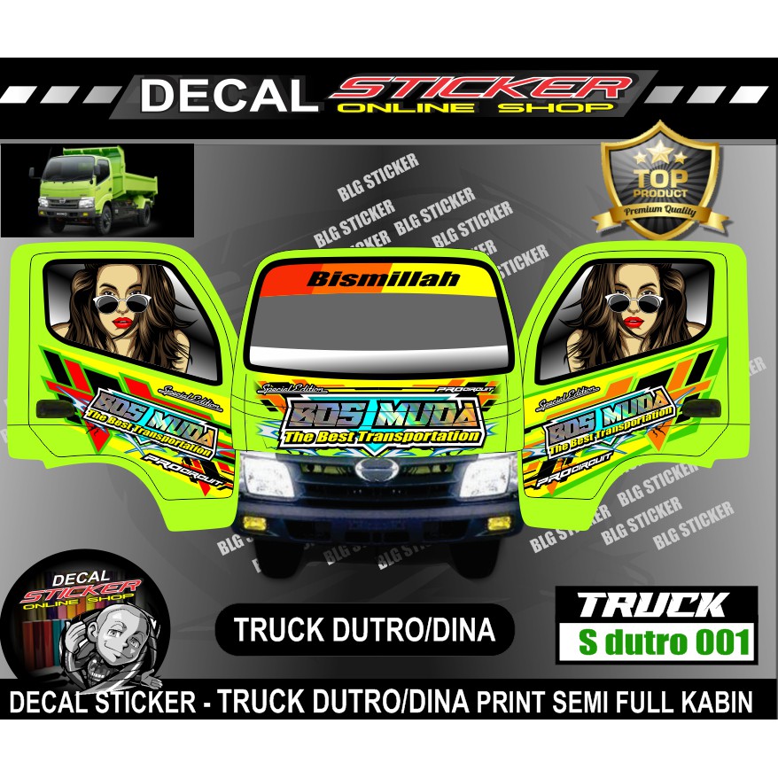 Jual STIKER TRUCK DUTRO DYNA SEMI FULL KABIN Shopee Indonesia