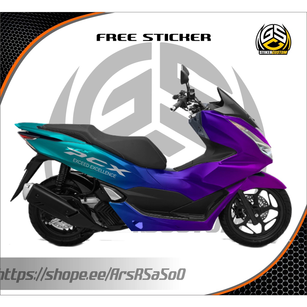 Jual DECAL PCX 160 GRADASI RAINBOW CUSTOM FULL BODY Shopee Indonesia