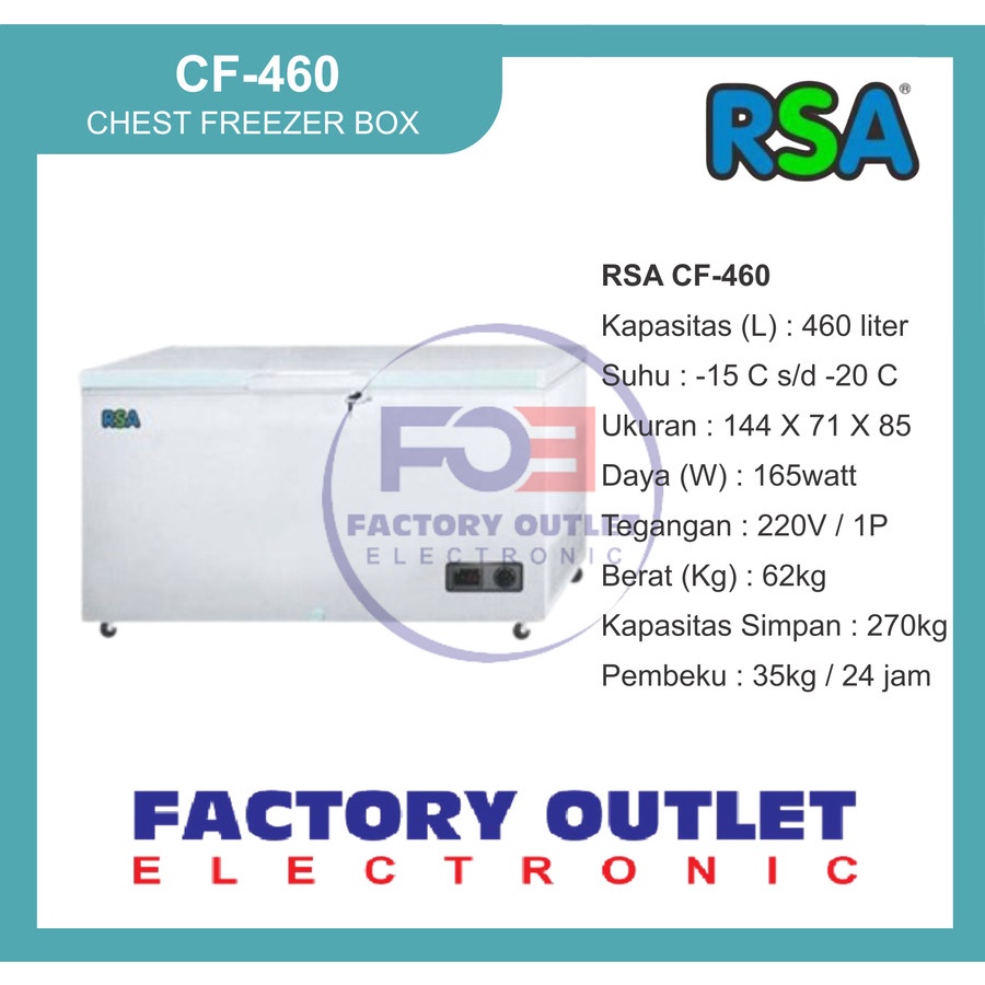 Jual Rsa Cf Chest Freezer Box L Only Jabodetabek Shopee Indonesia