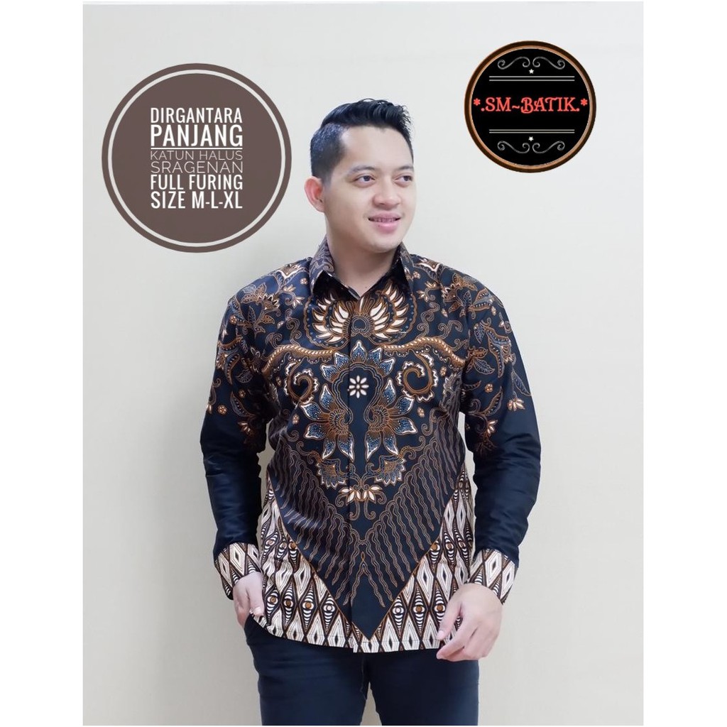 Jual Dirgantara Sm Batiksoloamanah Kemeja Baju Batik Pria Solo Lengan