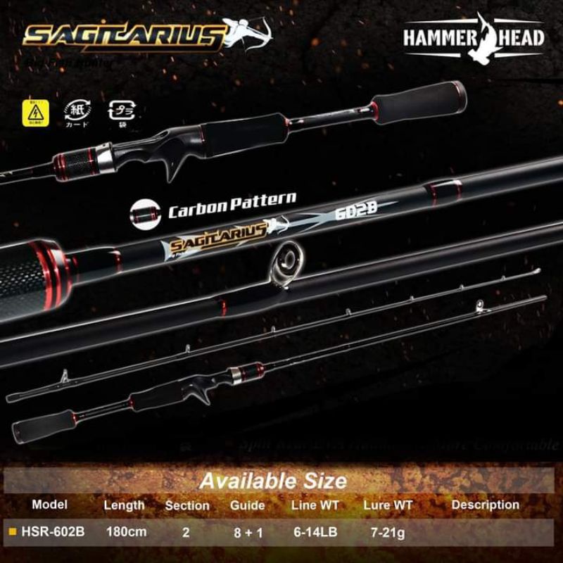 Jual Joran BC Hammerhead Sagitarius 602 7 14lb Shopee Indonesia