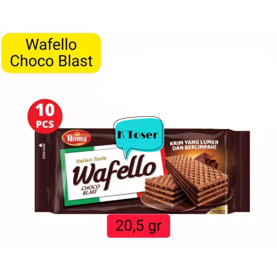 Jual WAFELLO ROMA WAFER COKLAT ITALIAN TASTE 1 Pack Isi 10pcs