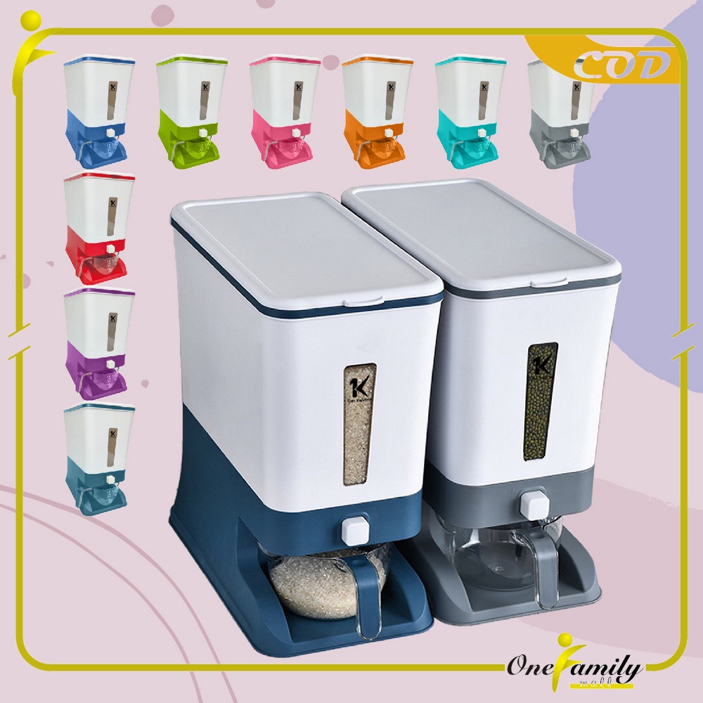 Jual One C Dispenser Beras Kg Rice Box Tempat Penyimpanan Beras